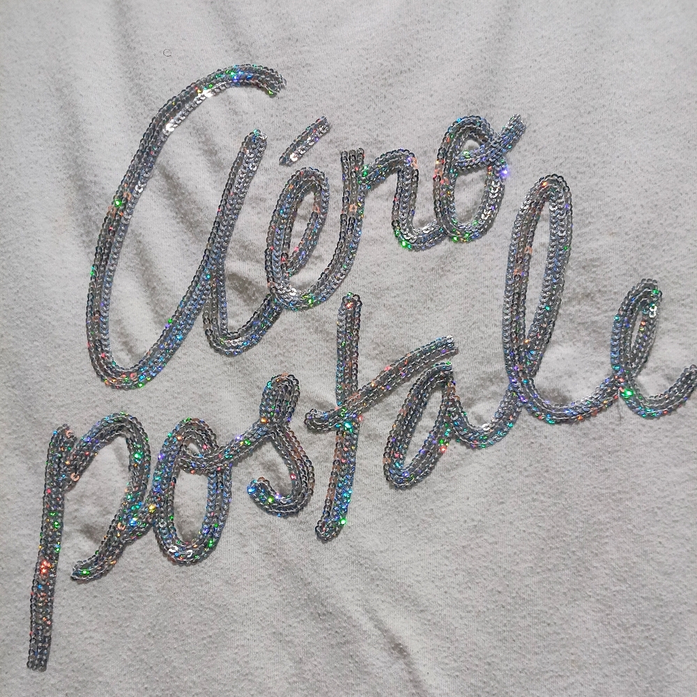 Aeropostale Y2K Women's Glitter Logo White Tee - Picture 4 of 6